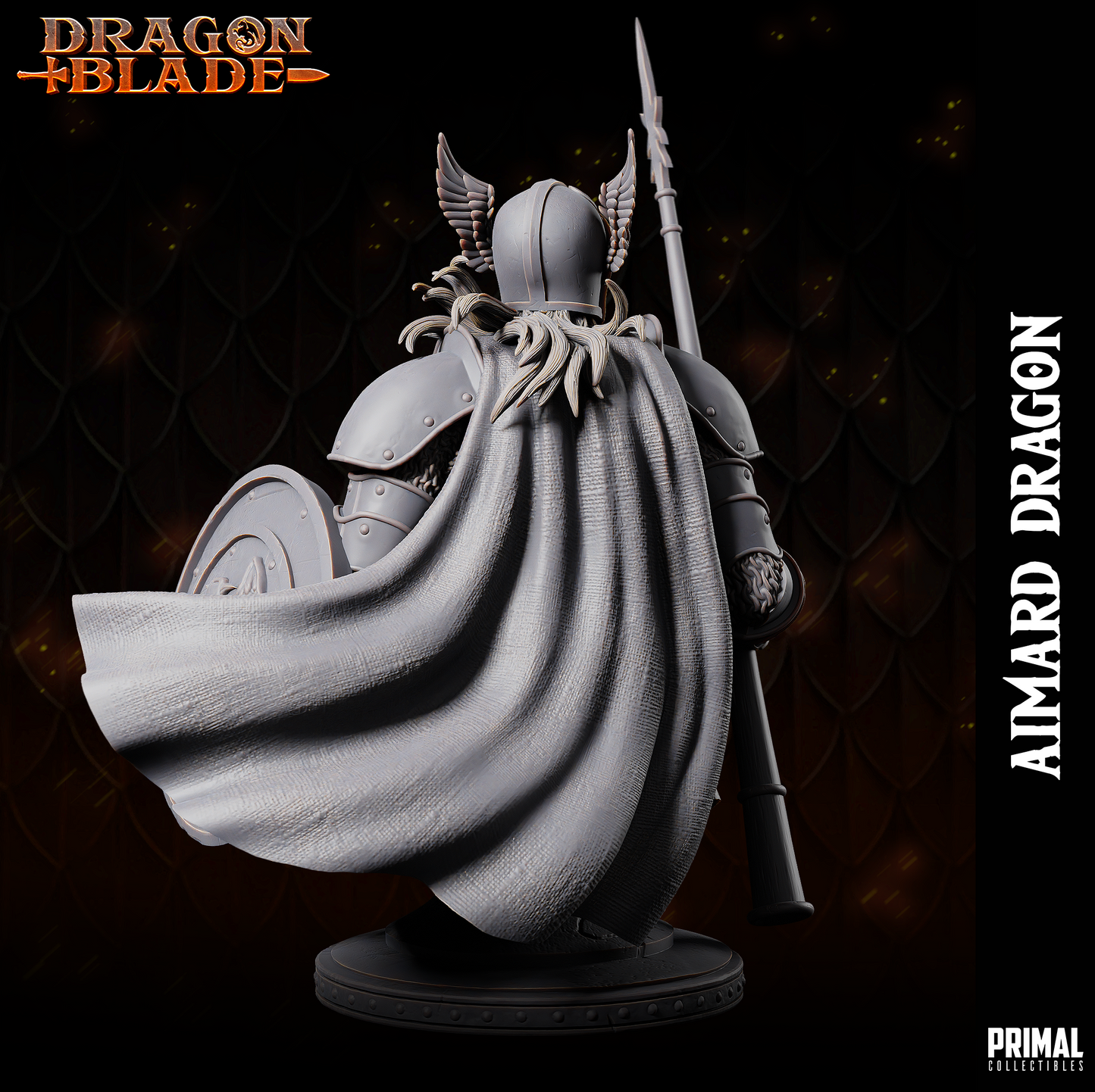 DNDDGL - Huma Dragonbane - Aimard Dragon -Male Fighter Dragonlance mini