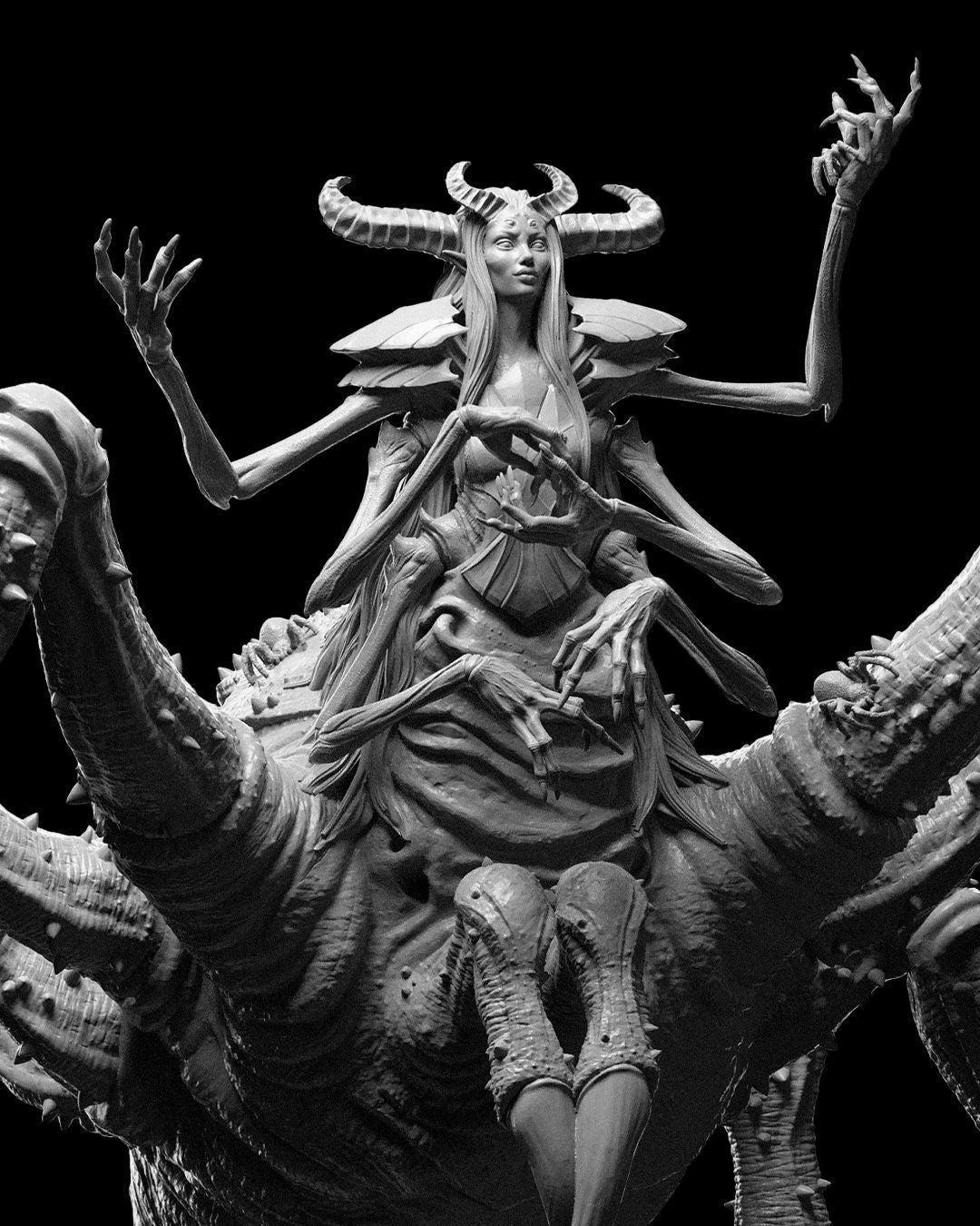 DNDNB - Lolth Spider Queen - Drow Diety - Female Drider Matriarch miniature