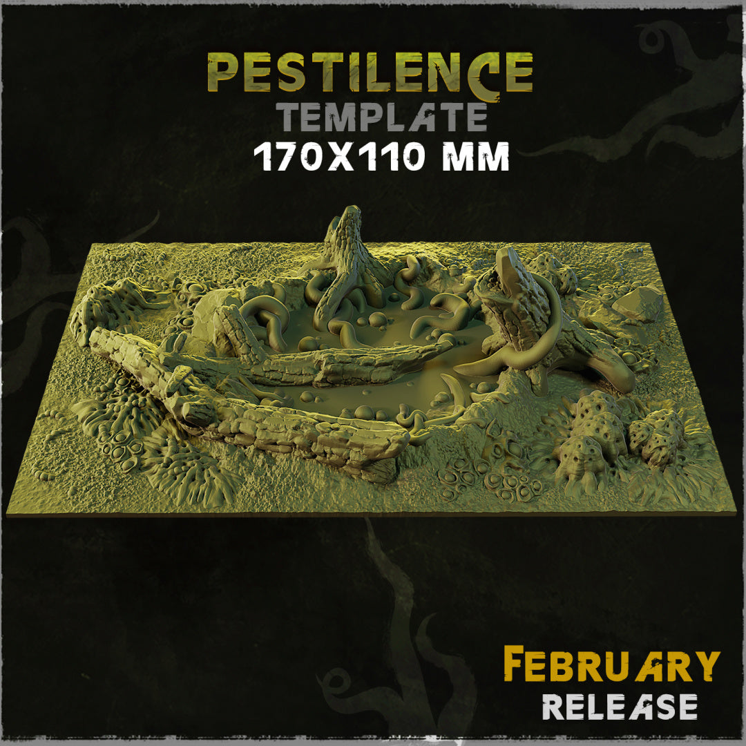 BASES - Pestilence themed bases and toppers for wargames and tabletop thirteen sizes available by zabavka workshop