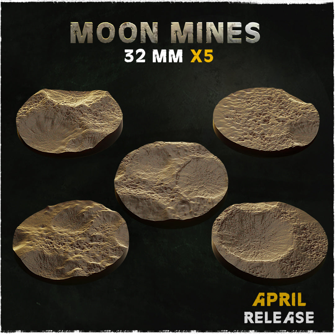 BASES - MOON MINES for wargames and tabletop