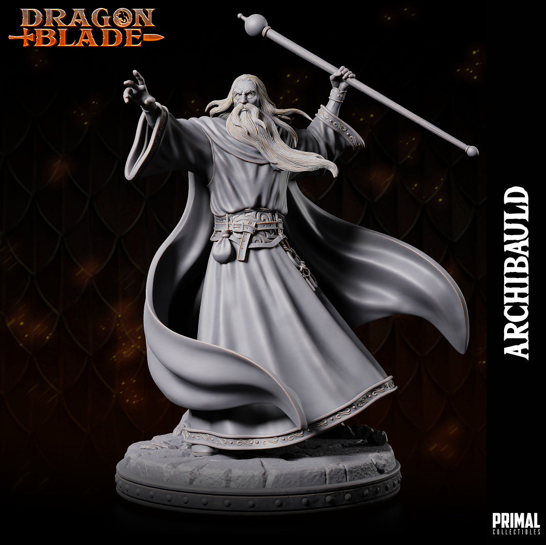 DNDDGL -Par Salian the White Wizard - Archbauld - Male Wizard Dragonlance mini