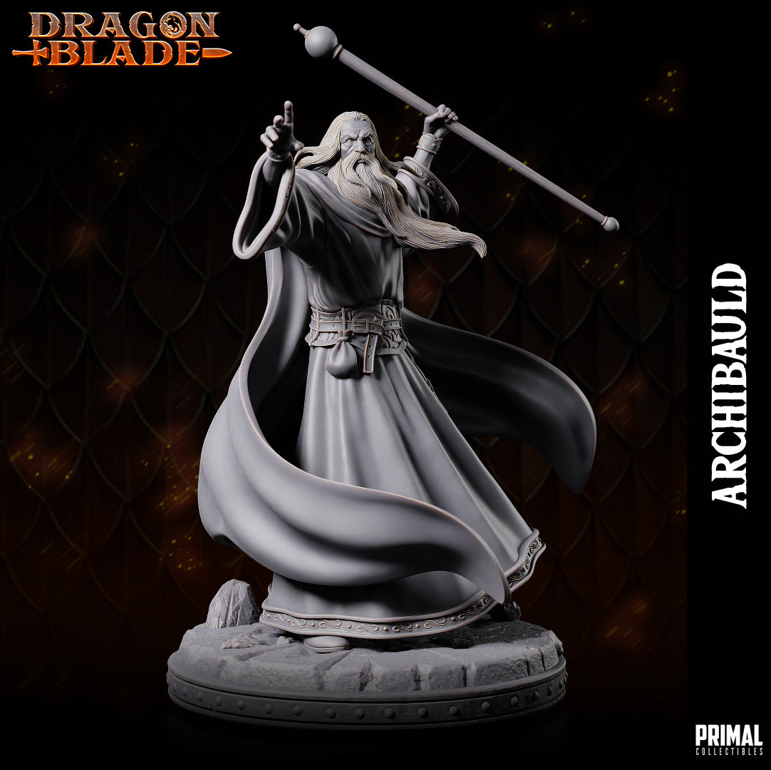 DNDDGL -Par Salian the White Wizard - Archbauld - Male Wizard Dragonlance mini