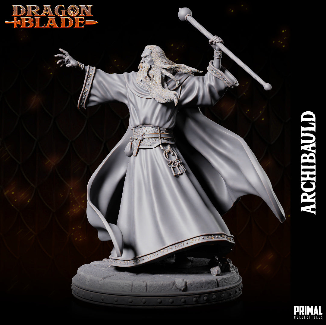 DNDDGL -Par Salian the White Wizard - Archbauld - Male Wizard Dragonlance mini