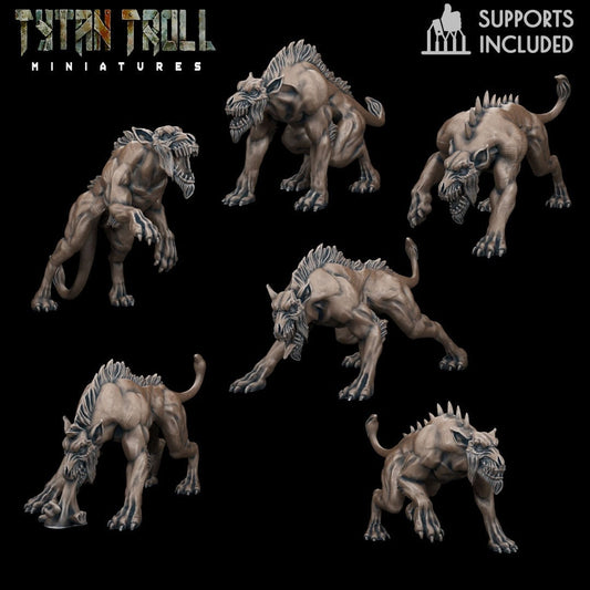 MONSTER - Hellhounds Fiendish Monstrosities NPC miniature
