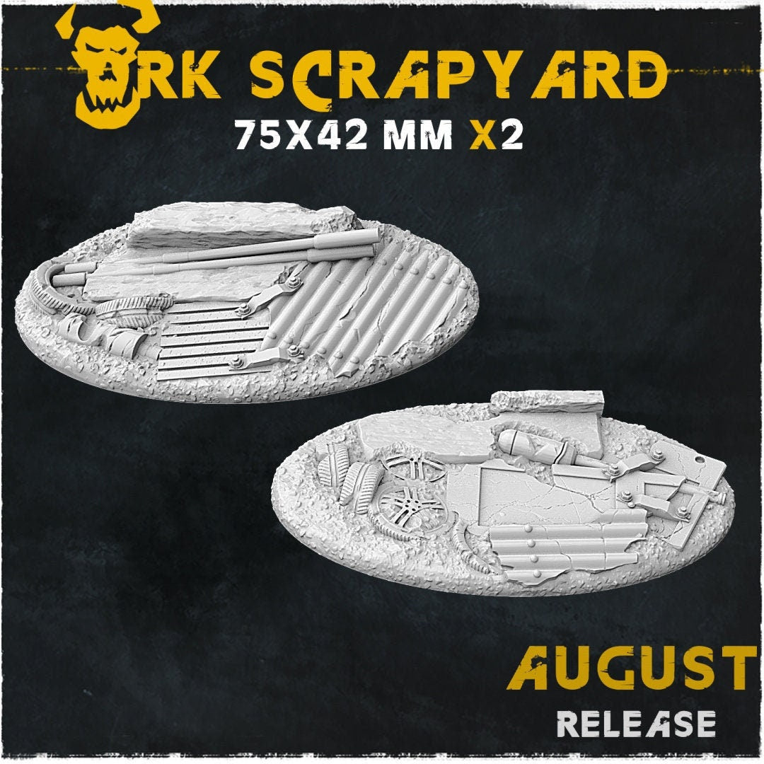 BASES - ORK SCRAPYARD themed rusted outpost bases