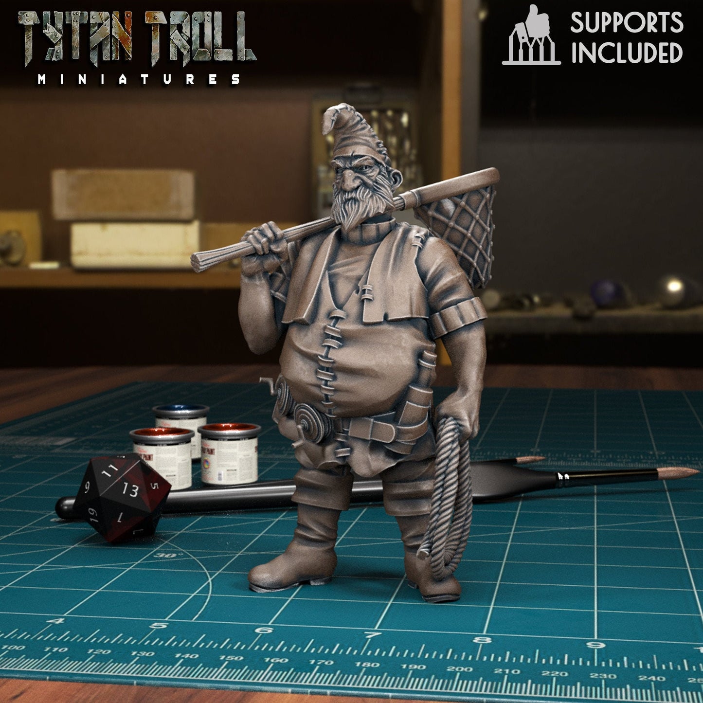 DnDCoS - Bluto Human Fisherman NPC miniature