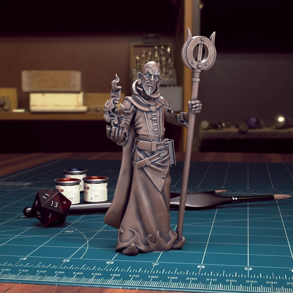 DnDCoS - Mordenkainen Mad Archmage Wizard NPC miniature