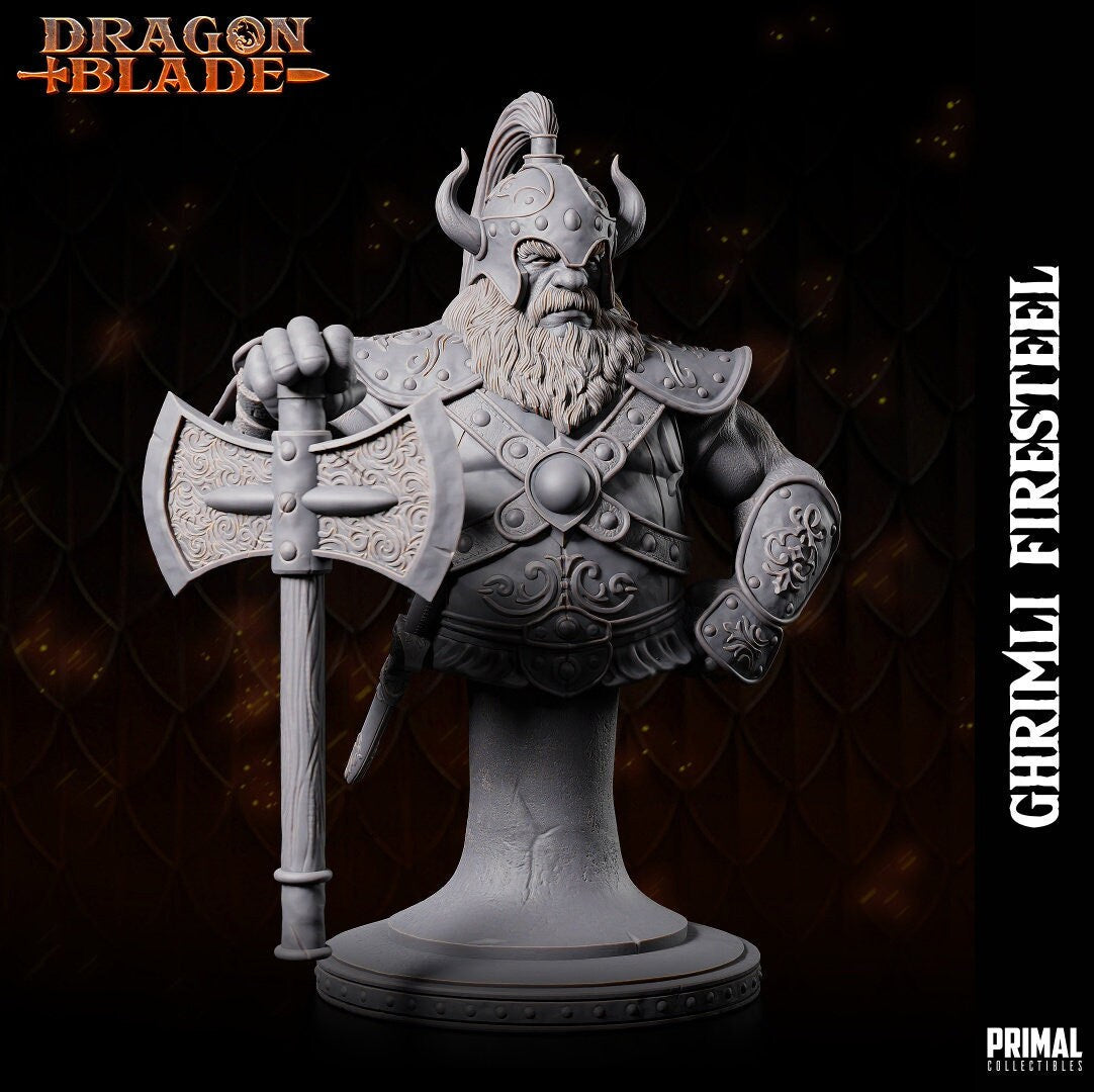 DNDDGL - Ghrimli Firesteel Flint Fireforge Male Dwarf Dragonlance mini